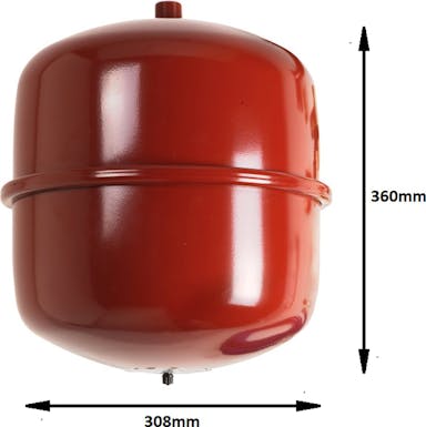Solidparts Expansievat CV – 18 liter 1.0 bar voordruk rood
