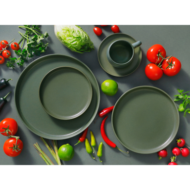 Palmer Dinnerware set Sandy Loam Stoneware 6-person 30-piece Green