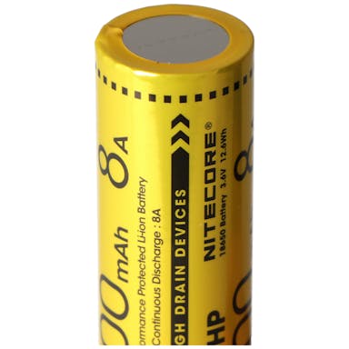 Nitecore Li-Ion batterij 18650 3500 mAh NL1835HP, afmetingen ca. 69,4 x 18,3 mm