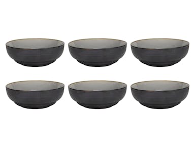 Tavola - Bowl - Bowl - Ø 17x6cm - Earthenware - Soup bowl - (6 pieces) - Gray Kos