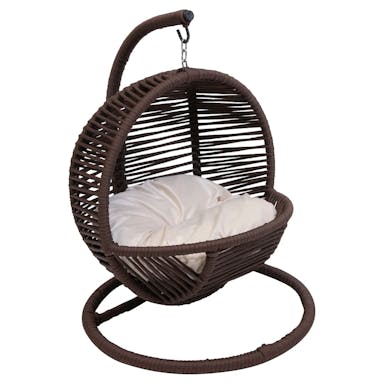 Mini hanging chair cat bed Simba - Brown / Cream