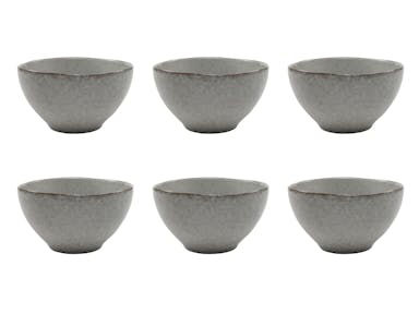 Tavola - Dish - Stone Gray - Bowl - Gray - √ò14,5x8cm - Earthenware - (6 pieces)