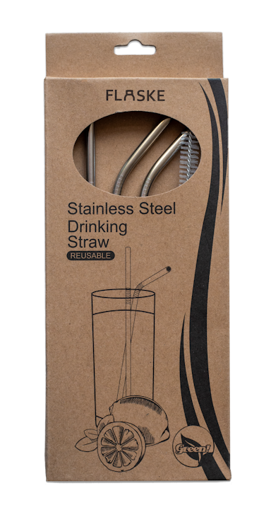 FLASKE 4-pack Stainless Steel Straws