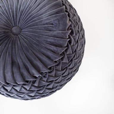 Roxxz Design Pouf Lilly – Pouf Velvet – 50×50 cm - Anthracite/Lilac
