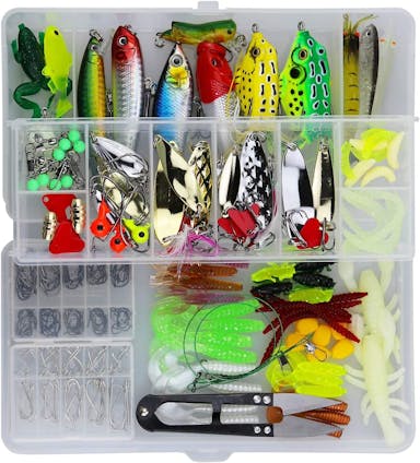 Happygetfit 235 Pieces Fish Lure Kit, Universal Different Fish Bait