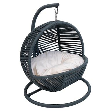 Mini hanging chair cat bed Simba - Grey / Cream