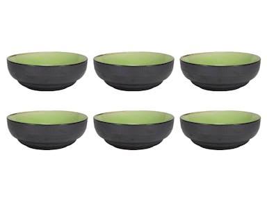 Tavola - Bowl - Bowl - Ø 17x6cm - Earthenware - Soup bowl - (6 pieces) - Lime Green Corfu