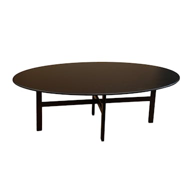 Home delight Coffee table Oak oval black