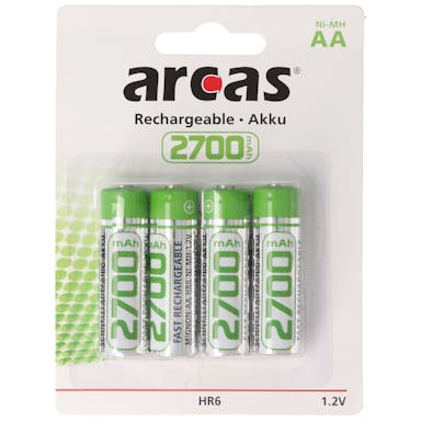 Arcas Mignon AA-batterij 4-pack 2700 mAh