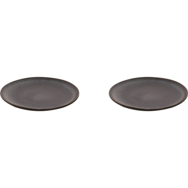 Palmer Plate Houston 22 cm Gray Black Stoneware 2 piece(s)