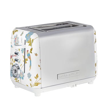 Laura Ashley Toaster by VQ | Stainless Steel Body - 2 slices / White