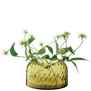 L.S.A. Dapple Vase H10.5cm Woodland Green - Green / Glass