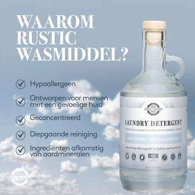 Rustic Strength - Waspoeder - Plantaardig - Vrij van parabenen - Hypoallergeen wasmiddel - Geurvrij…