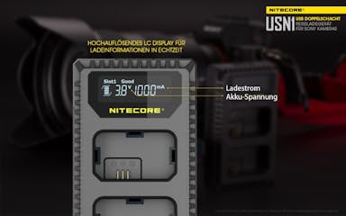 Nitecore USN1 USB-oplader voor Sony-camera's