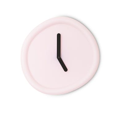 Werkwaardig ROUND CLOCK - Baby Pink