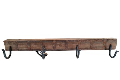 Furnilux Wall coat rack - teak - 58.5 x 6 x 4 cm