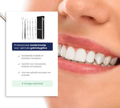 Professioneel tandarts setje 6 delig - tandsteen verwijderaar - tandplak verwijderaar -