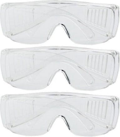 3x Veiligheidsbril/Vuurwerkbril voor Volwassenen - Beschermbril