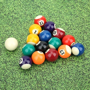 Happygetfit Mini Resin Billiard Balls, Eco-friendly, 16 pieces