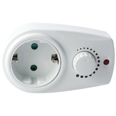 Intermediate switch 1x protective contact white with dimmer