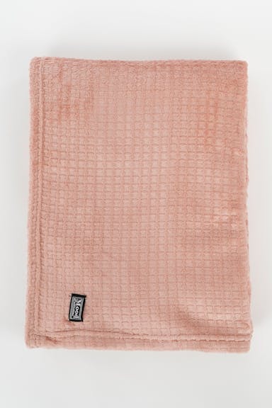 In The Mood Collection Joanne Fleece Plaid - L180 x W130 cm - Polyester - Peach