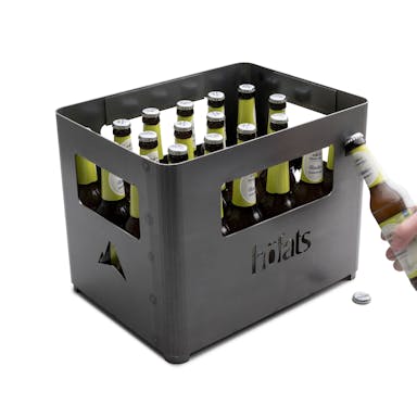 Höfats Beer Box Fire Basket - Grey / Corten Steel