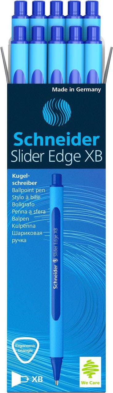 10x Schneider Slider Edge XB balpen blauw