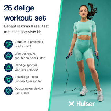 Hulser Agility Workout set 26-delig - Blauw - Voetbal trainingsmateriaal