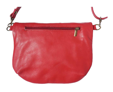 Vivi Oggi Leather Crossbody Bag - Red