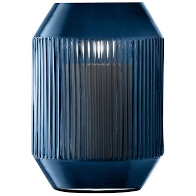 L.S.A. Rotunda Lantern/Vase H26 cm Sapphire - Blue / Glass