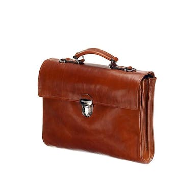 Mutsaers Leather briefcase - The Walker - Cognac