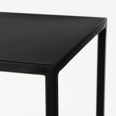 Mica Decorations Goa Side Table - Set of 2 - L28 x W28 x H120 cm - Metal - Black