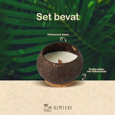 NAMTURE Kokosnoot Kaars - Tropical Fruits 1 Pack