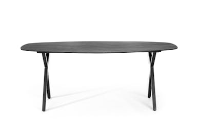 Dining room table oval, 200x100 cm, M340 black