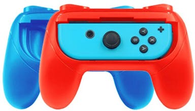 Grip Set Geschikt Voor Nintendo Switch Joy-Con Controller - 2 Stuks - Blauw/Rood