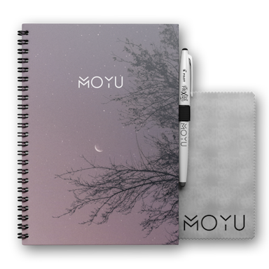 MOYU Erasable Notebook A5 Hardcover Vintage - Purple Paradise