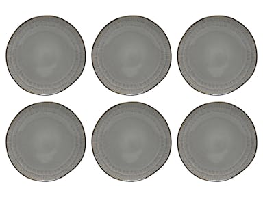 Tavola - Dinner plates - Ø 27cm - 6 pieces - Gray Kos