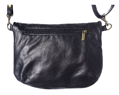 Vivi Oggi Leather Crossbody Bag - Black