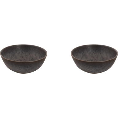 Palmer Bowl Houston 15 cm 80 cl Gray Black Stoneware 2 piece(s)