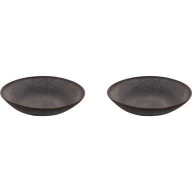 Palmer Plate deep Houston 22 cm Black Gray Stoneware 2 piece(s)