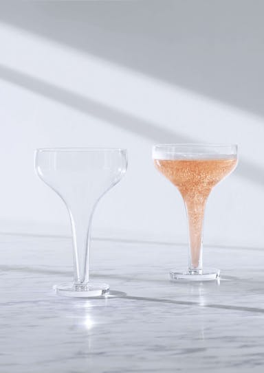 L.S.A. Epoque Champagne Saucer 150 ml Clear x 2