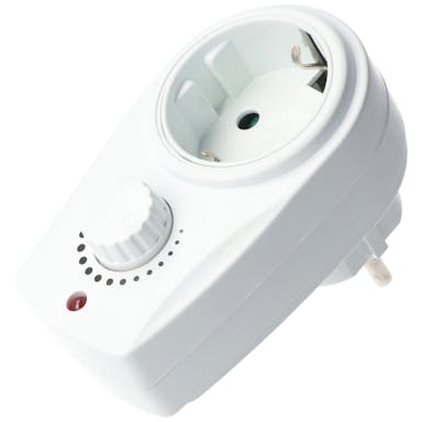 Intermediate switch 1x protective contact white with dimmer