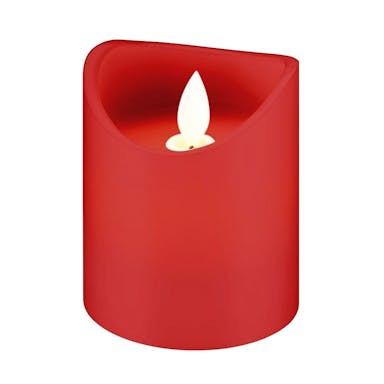 Set of 4 LED real wax candles in red, decoration ideal for Advent, Advent wreath and Christmas