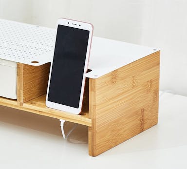 Furniteam Multifunctional Desk Station-organizer - White Foldable Drawer, L50xW20xH13,1 cm