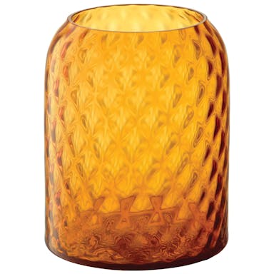 L.S.A. Dapple Vase/Lantern H16cm Sun Amber - Brown / Glass