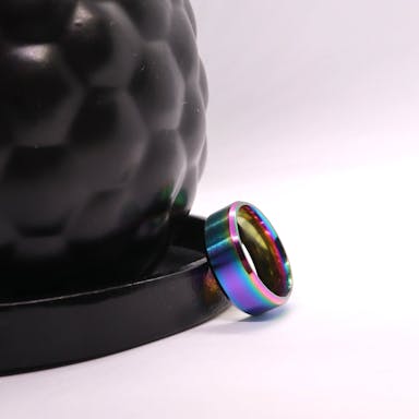 Graveerbare Ring Regenboog 18.25 mm / maat 57