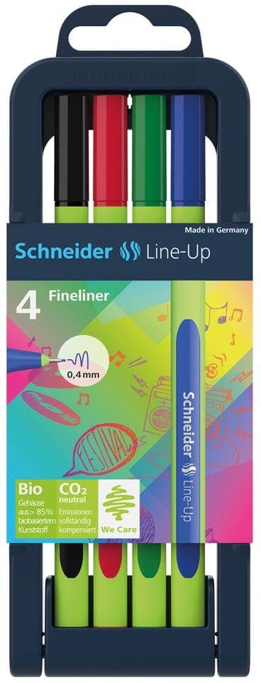 4 Fineliners Schneider Line-Up 0,4 mm assorti