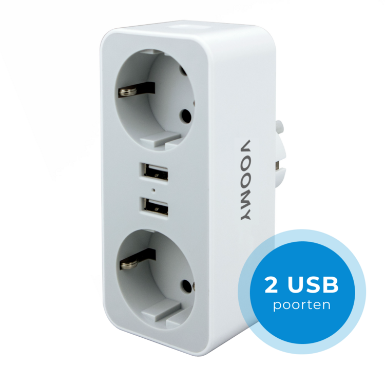 Voomy Distribution plug 2 USB-A & 2 EU