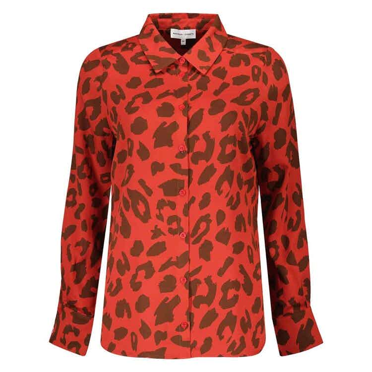 Mees Red Leopard blouse